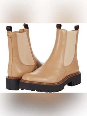Sam Edelman Laguna Chelsea Boot Sesame Leather Tan Womens Sz. 11